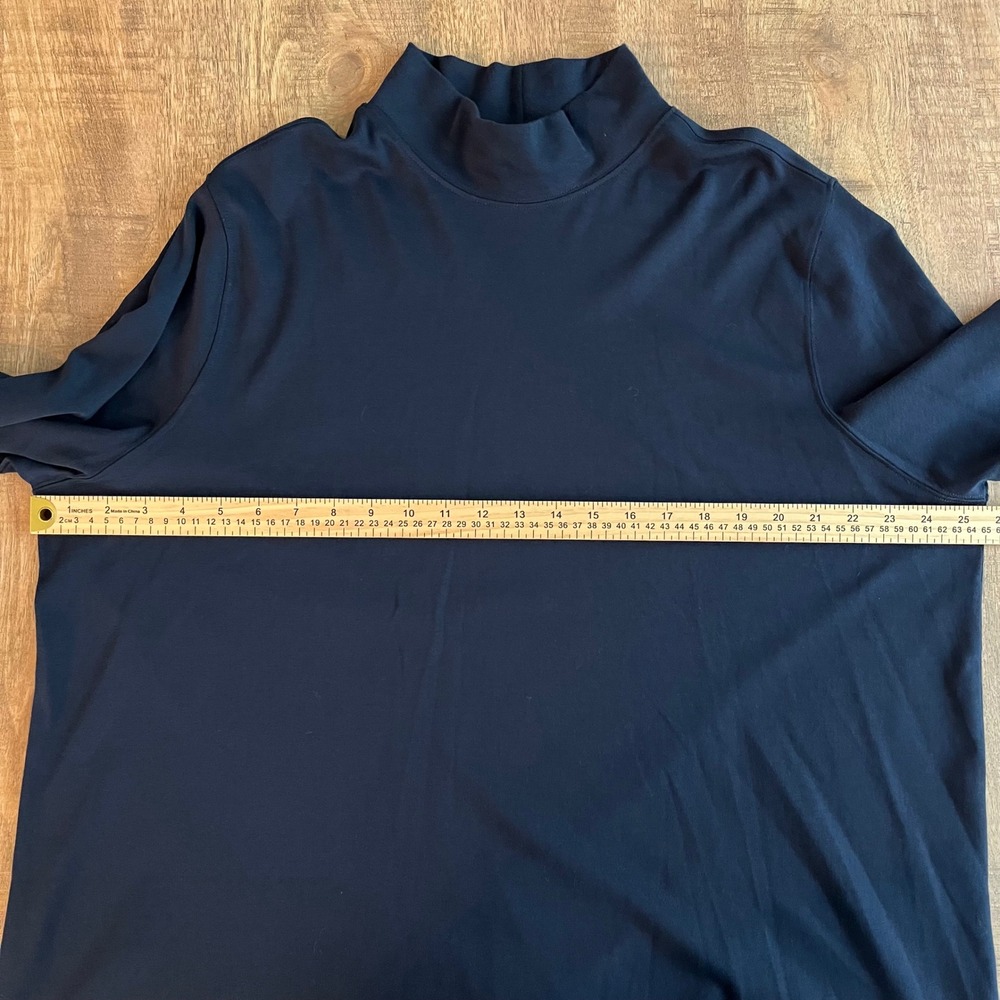 Lands End Women's 2X Relaxed Fit Mock Neck Long Sleeve Top Set of 3 - Picture 11 of 12